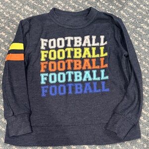 Chaser Navy Long-Sleeve 'Football' Graphic Sweatshirt with Color Stripes